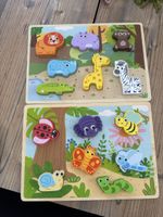 Holzpuzzle Tiere Insekten 2er Set Holz NEU Kleinkind