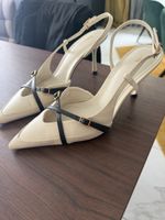 Pumps Zara beige/schwarz Grösse 39 