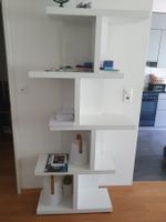 Étagère blanche laquée style moderne bon état 5 niveaux