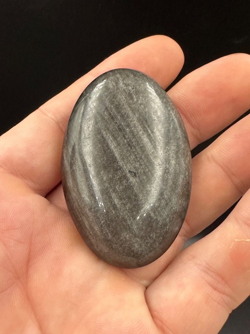 Minerali & Pietre curative: Silber Obsidian Handschmeichler Heilstein – Nuovo e nell'imballaggio originale da Männedorf venduto da Handschmeichler 3