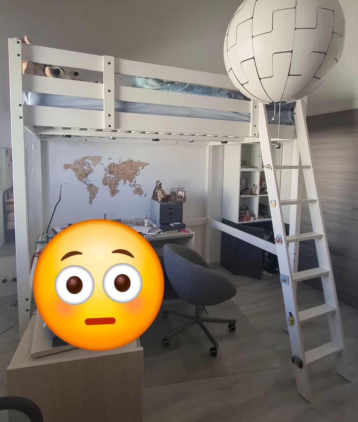 Betten: Lit mezzanine blanc, bon état – Gebraucht aus Lovens von Sined01 1