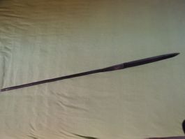 antiker Wurfspeer aus Stahl und Holz 90cm lang
