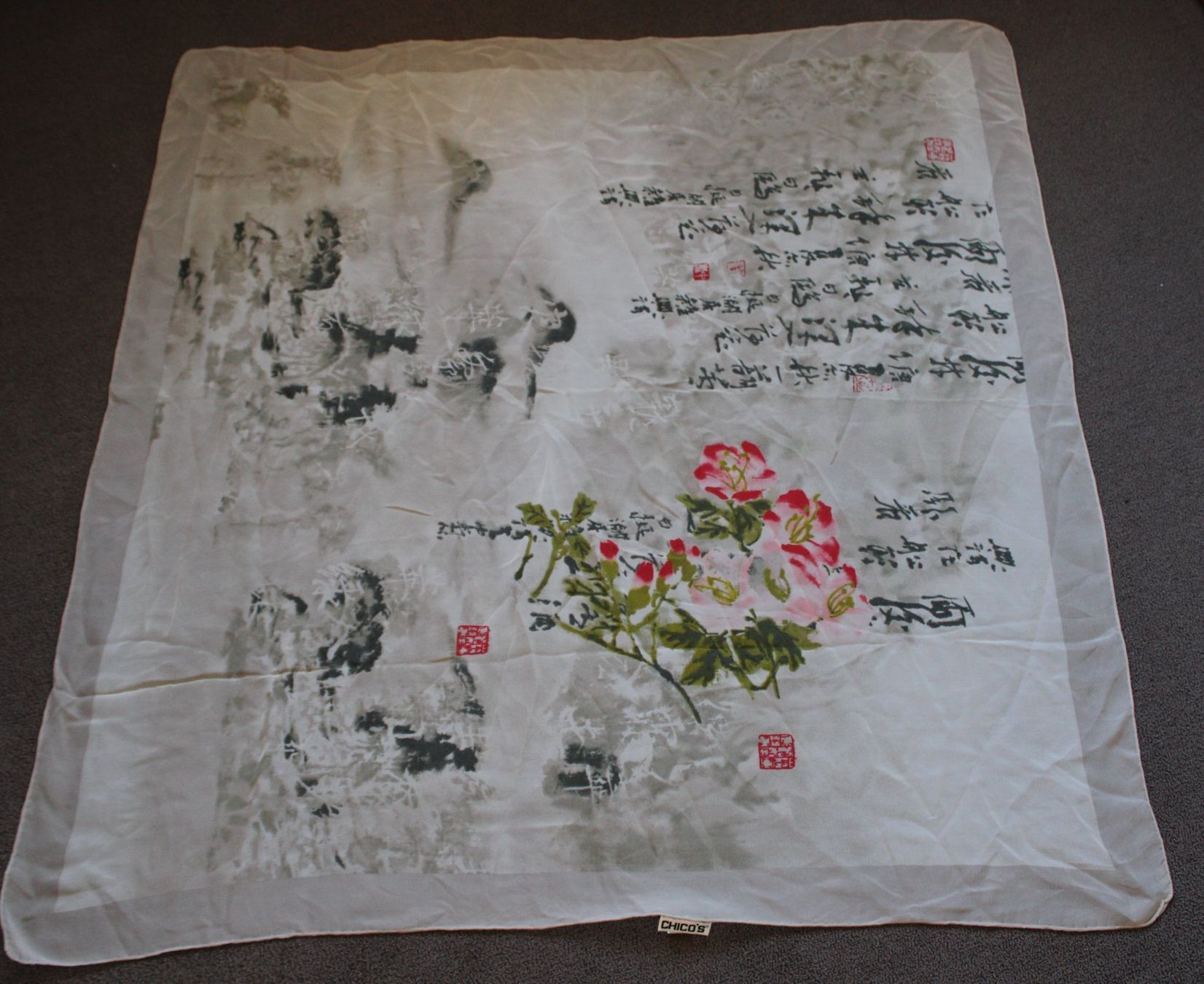 Foulard & Sciarpe: Seidenfoulard – Usato da Schaan venduto da antikes_und_kurioses 1