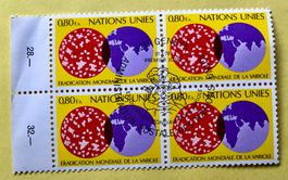 4 er Block Nations Unies gestempelt  ﻿Siehe Original Fotos ﻿