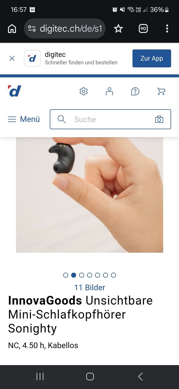 Cuffie: Mini-Schlafkopfhörer Sonighty von InnovaGoo – Nuovo (secondo la descrizione) da Dulliken venduto da hya_7bpd 5