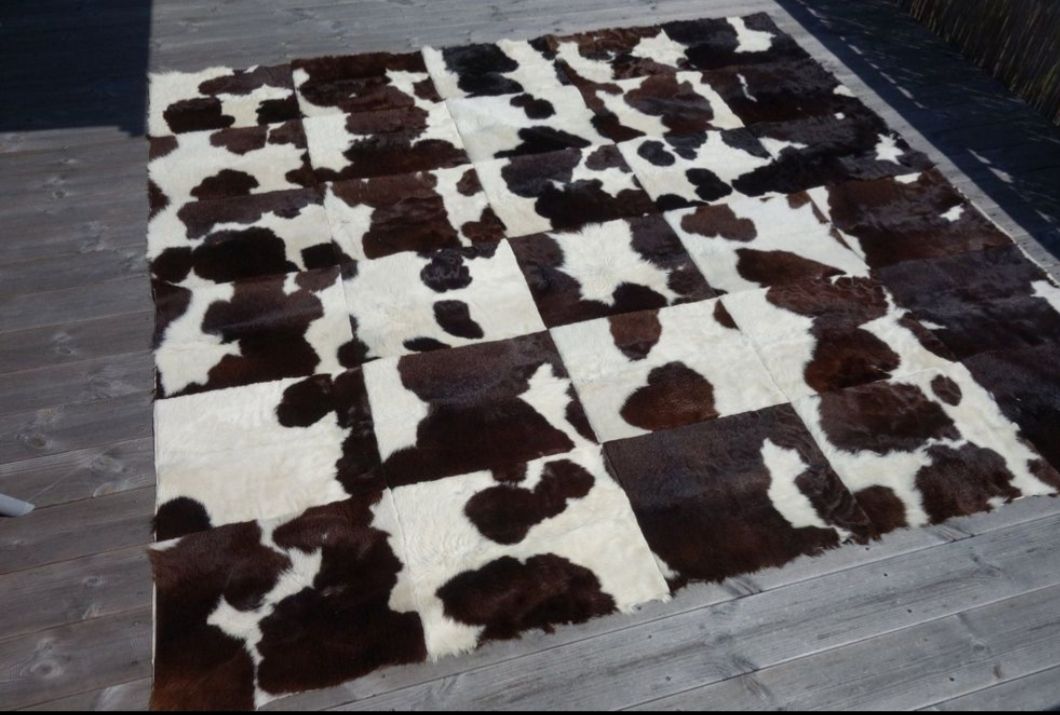 Tapis: Kuhfellteppich/Decke, Patchwork, einzigartig, 240x240cm – D'occasion à Trimbach par Dubuladu 4