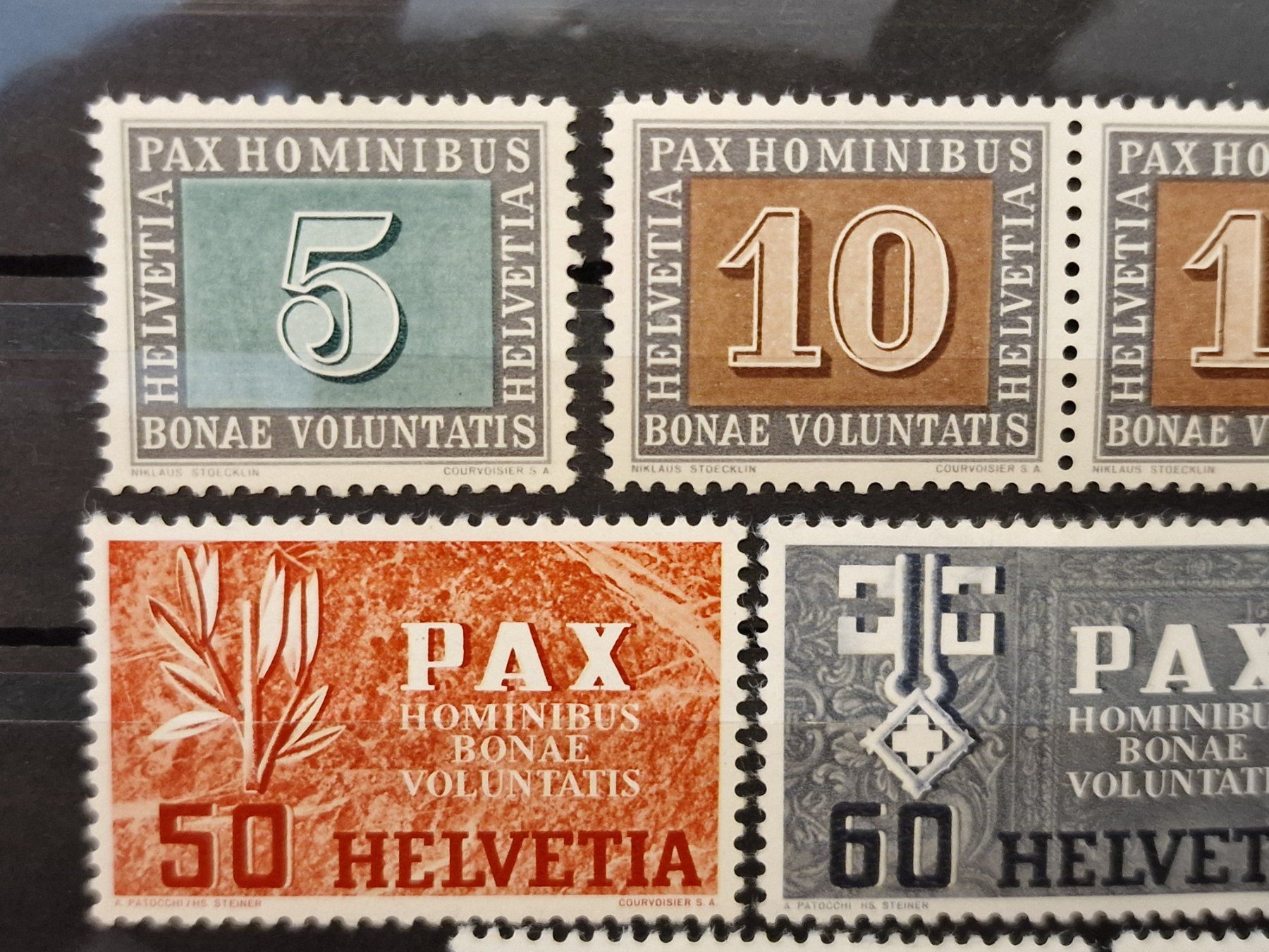 Tutti i francobolli: Schweizer 1945 PAX Teilsatz postfrisch & * – Usato da Aesch LU venduto da briefmarken.uray 1