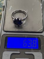 Bague vintage 55 argent 925 pierre tourmaline noir facettée