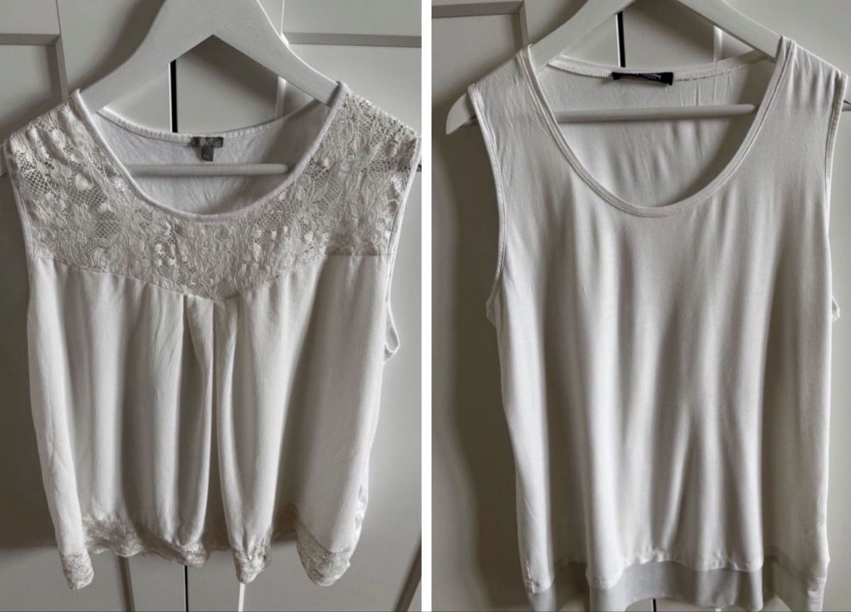 Lotti di vestiti: Set 2 tops d’été blancs - Taille XL – Nuovo (secondo la descrizione) da Vauffelin venduto da Salvo010