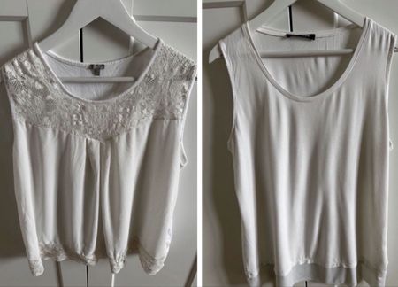 Set 2 tops d’été blancs - Taille XL
