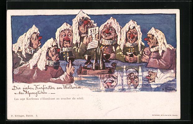 Cartoline postali: sign. E. Hansen /Emil Nolde: Die sieben  – Usato da Berlin venduto da bartko-reher