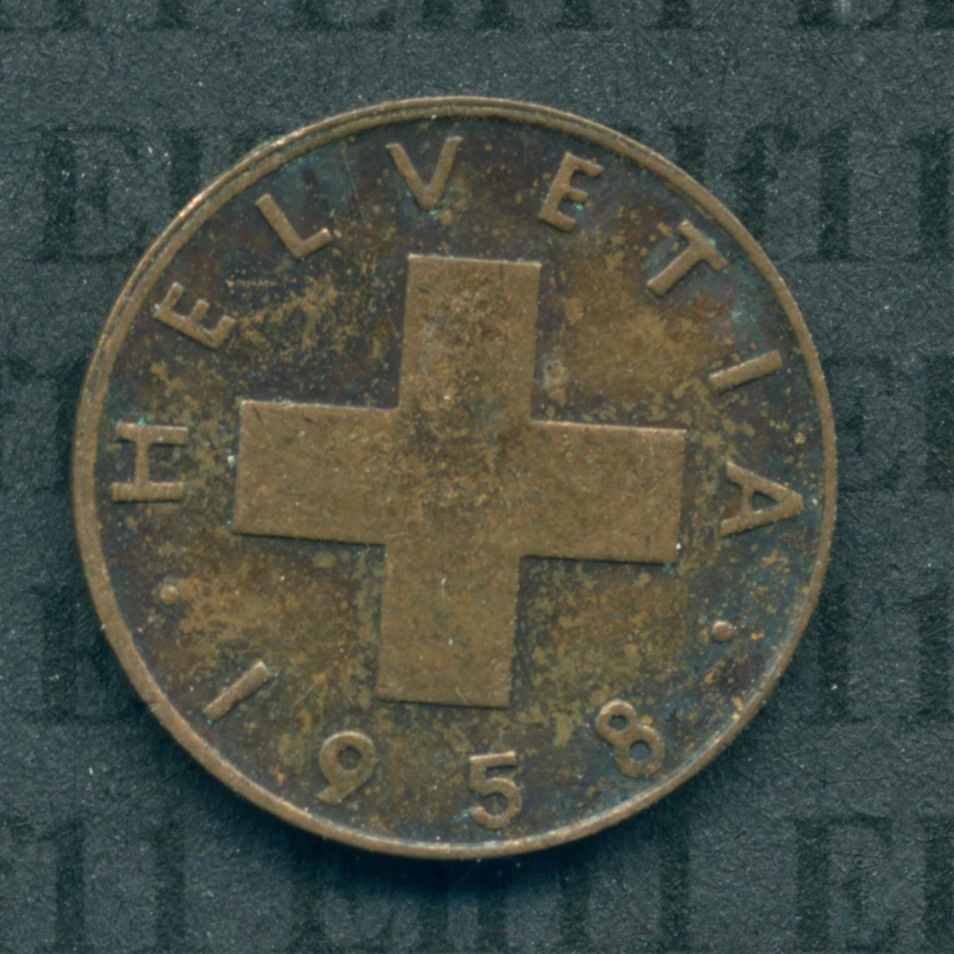 Tutti le monete: CHF___0.01 1958 -vz 1 Rappen – Usato da Widnau venduto da Elf11