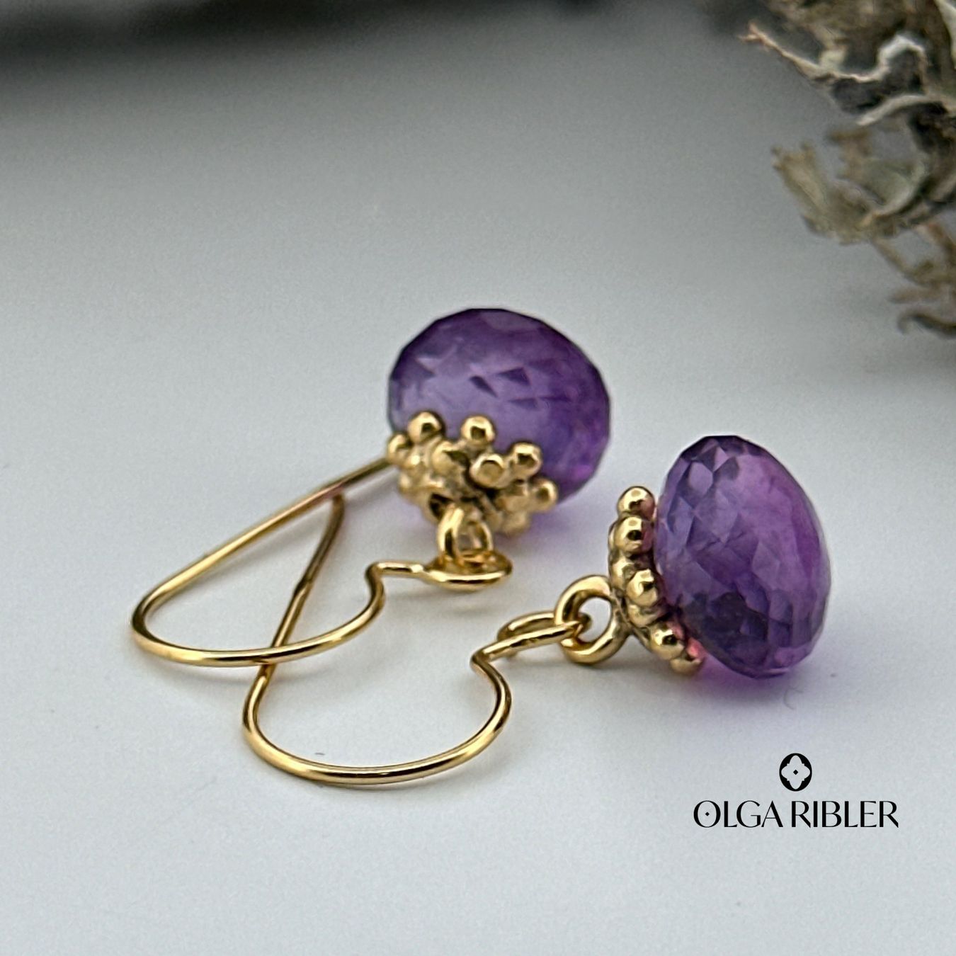 Olga Ribler Orecchini pendenti & Orecchini a lobo: Ohrringe mit Amethyste Silber gelbvergoldet – Nuovo (secondo la descrizione) da Luzern venduto da Schmuckoutlet 3