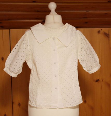 Bluse Lochstickerei weiss Gr. M
