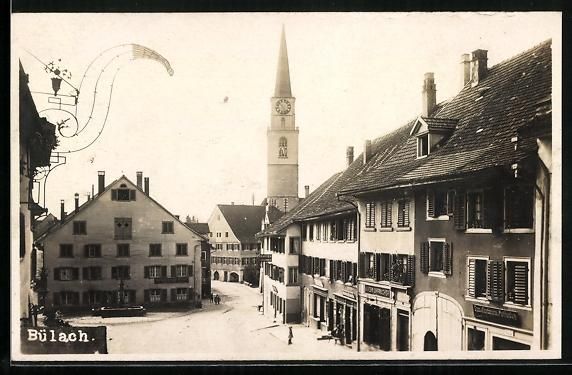Cartoline postali: Bülach, Strassenpartie mit Geschäften  – Usato da Berlin venduto da bartko-reher