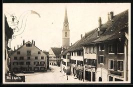 Bülach, Strassenpartie mit Geschäften 