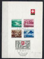 1952 Pro Patria PTT Faltblatt Ersttag   14124