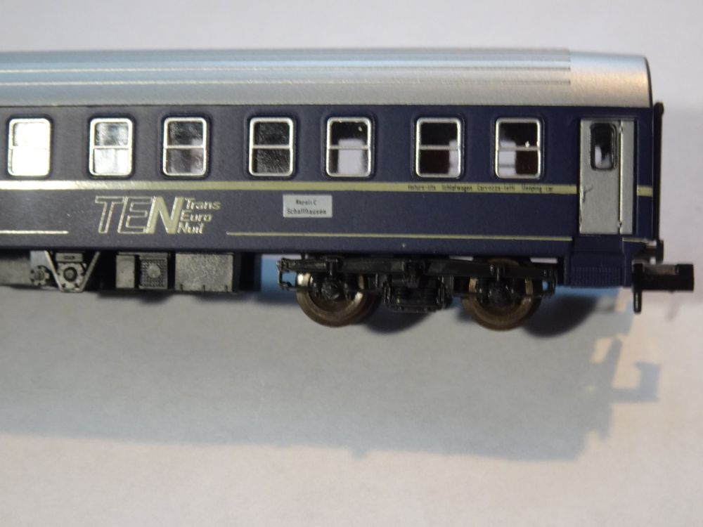 ANCIEN JOUET TRAIN Fobbi Voiture Voyageurs Ten Trans Euro Nuit EUR 10