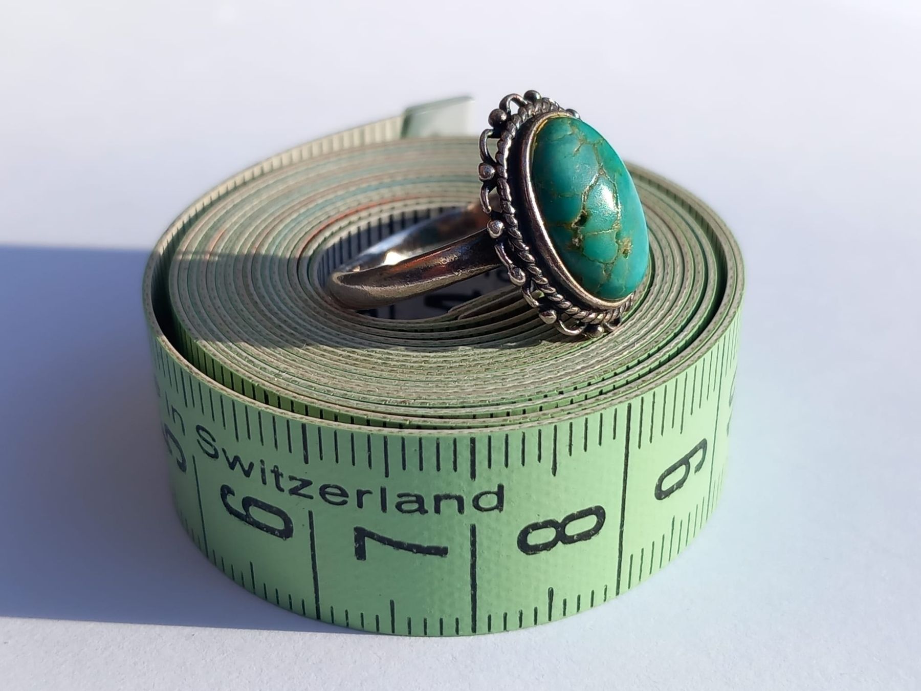 Ringe: Alter Silber 925  Ring mit Echt Türkis Stein Gr. 52 – Gebraucht aus Winterthur von Jopf1 1