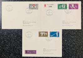 Schweiz Pro Patria 1951: 3 FDC