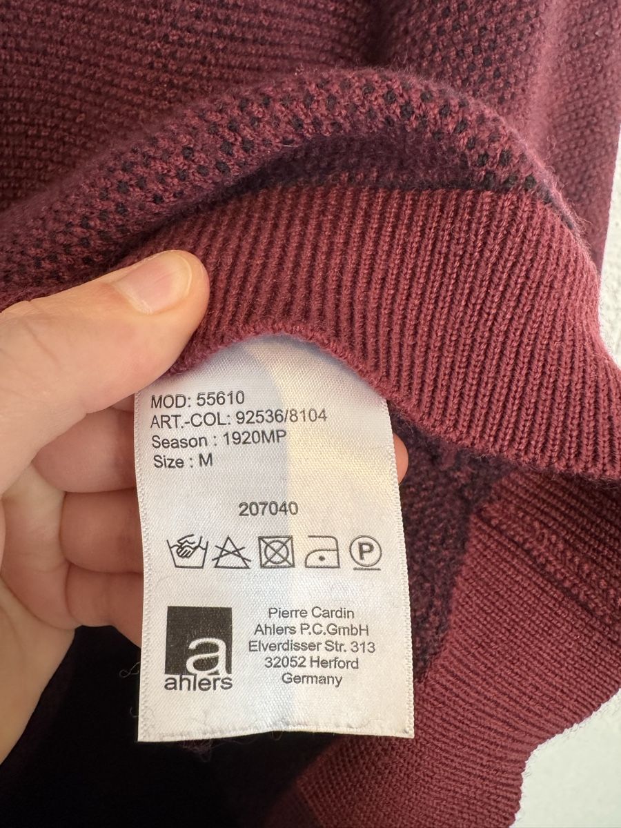 Pierre Cardin Pullover & Sweatshirts: PIERRE CARDIN Men Herren Pullover weinrot Gr. S / M – Gebraucht aus Fislisbach von KolibriSecondhand 5