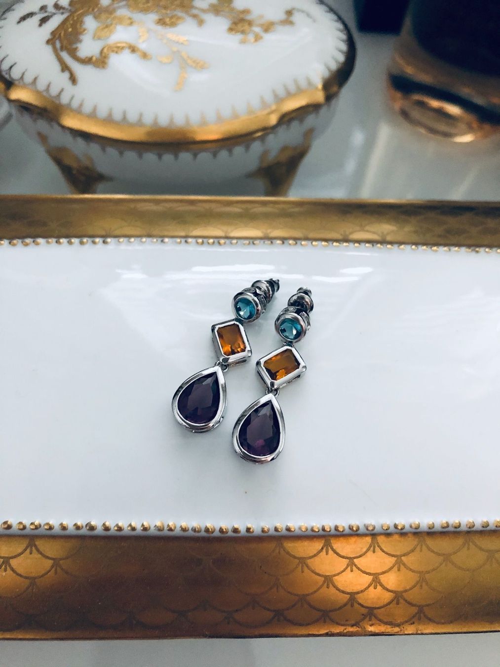Orecchini pendenti & Orecchini a lobo: Ohrringe (Studs) mit Kristallen – Usato da Winkel venduto da Luxtime 7