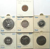 PAPUA-NEUGUINEA Lot 7 Münzen 1975-1978, meist Toperhaltung