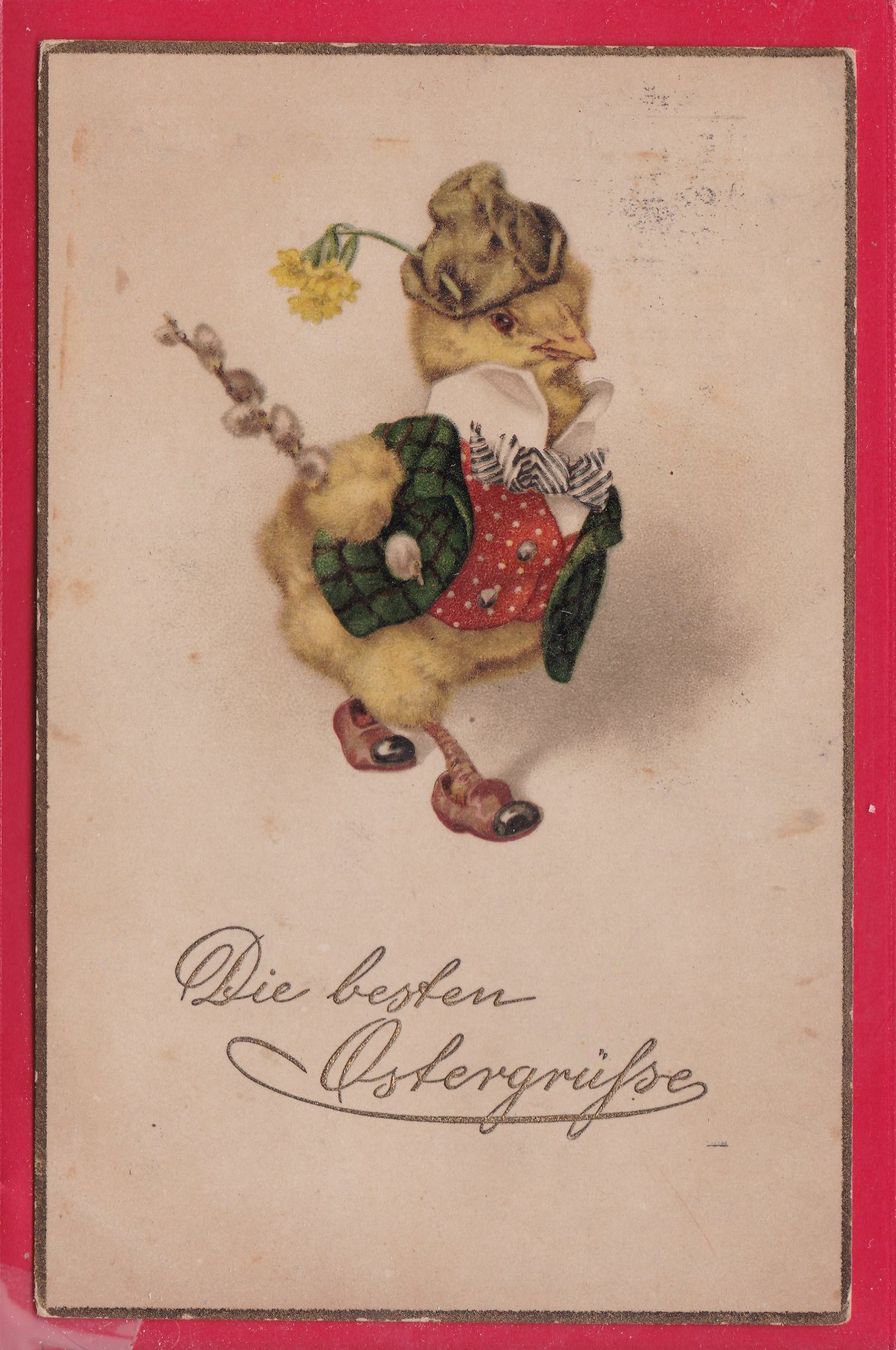 Cartoline postali: DIE BESTEN OSTERGRÜSSE, 24.3.1921 – Usato da Oberrieden venduto da Gebirgsstelze