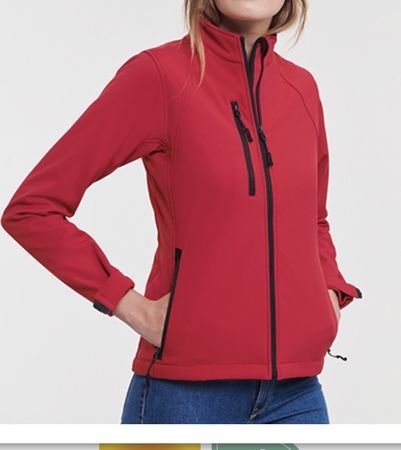 Rote Softshell Jacke, Neu, L