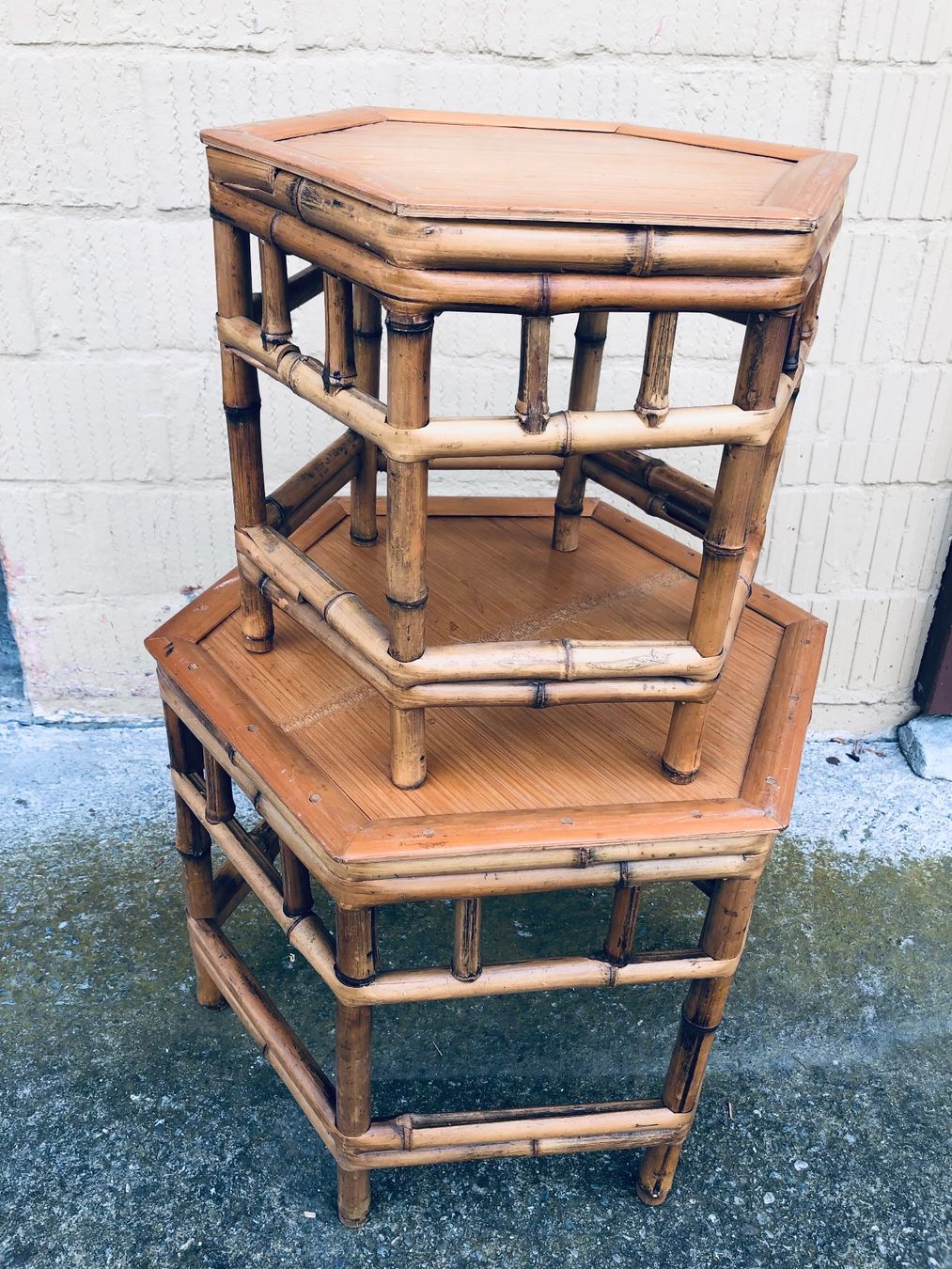Vintage China Bambus Beistelltisch 2er Set. aus den 70erJahr (Neu (gemss  Beschreibung)) in Luzern fr CHF 40  nur Abholung auf Ricardo kaufen
