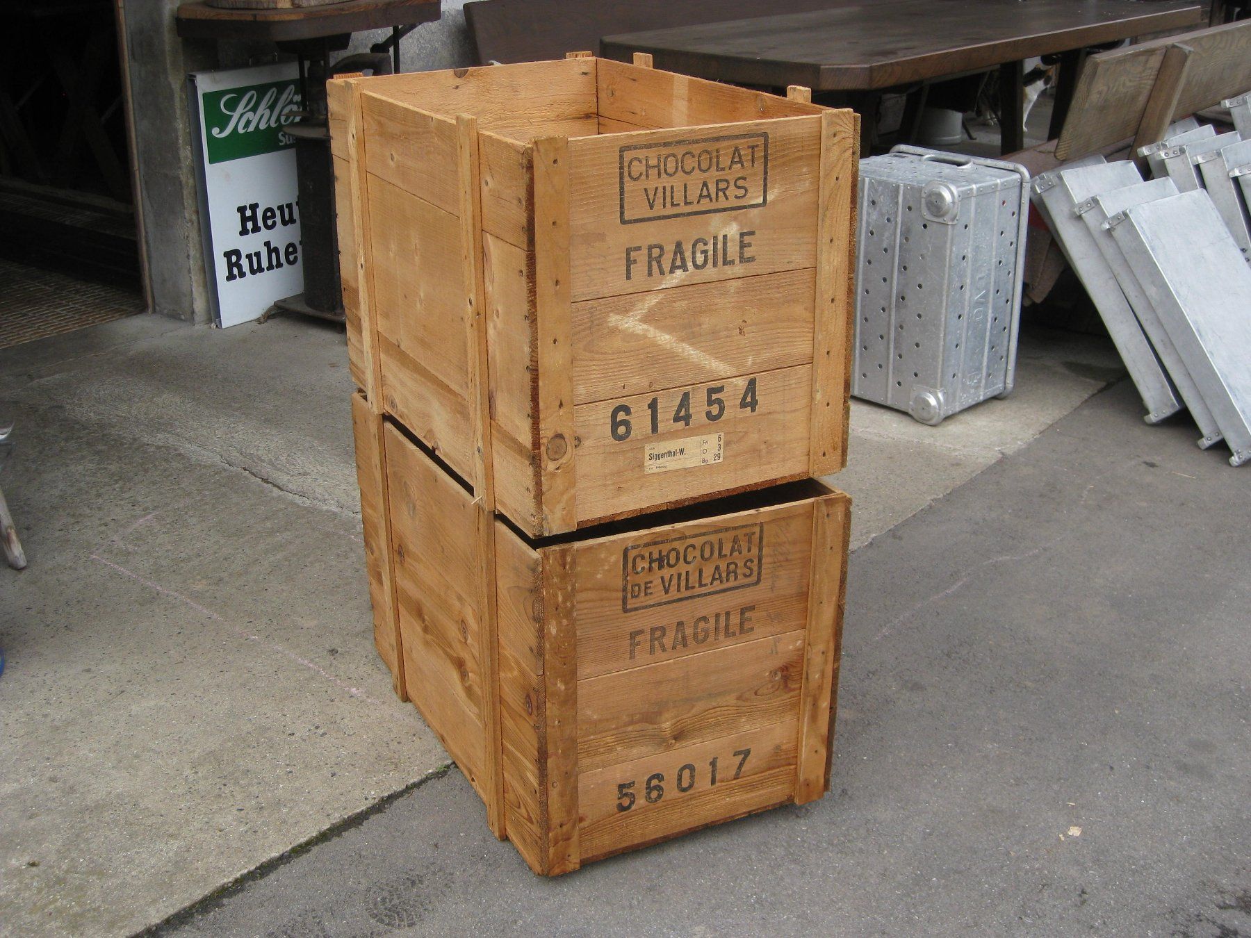 Casse di trasporto: Chocolat Villars Holzkiste – Usato da Othmarsingen venduto da Lanz05 4