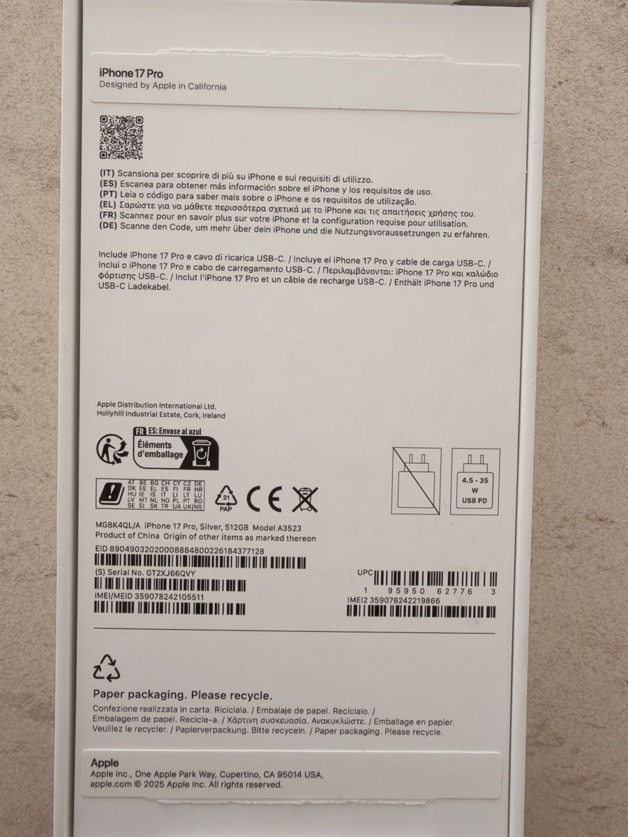 Apple Telefoni cellulari / Smartphones: IPhone 17 Pro 512GB silber – Usato da Steinhausen venduto da Tanja3003 1