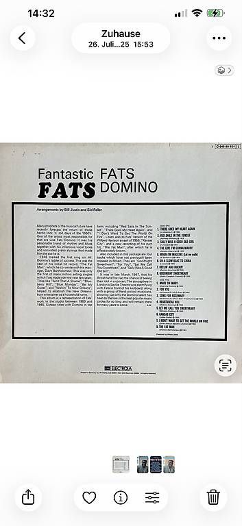 Schallplatten: Fats Domino - FANTASTIC FATS – Gebraucht aus Horw von Belowzero0 1
