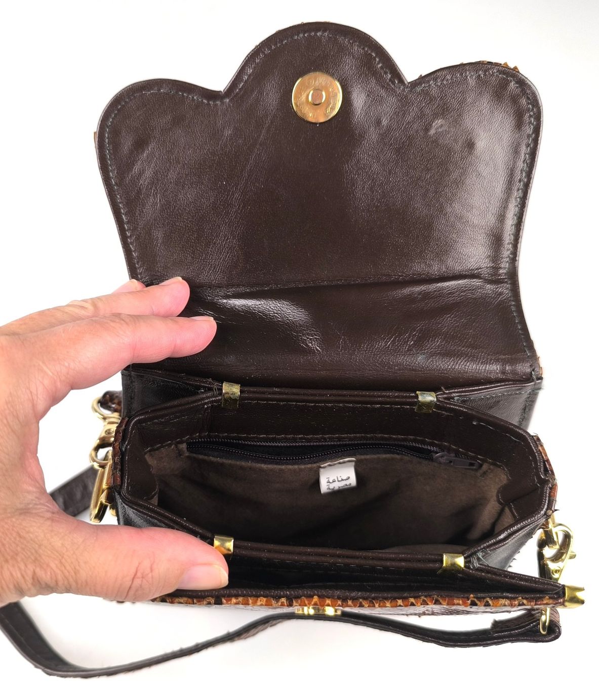 Taschen für Damen: Handtasche braun Schlangenleder Optik – Gebraucht aus Rüti ZH von Restwert_Rueti_ZH 3