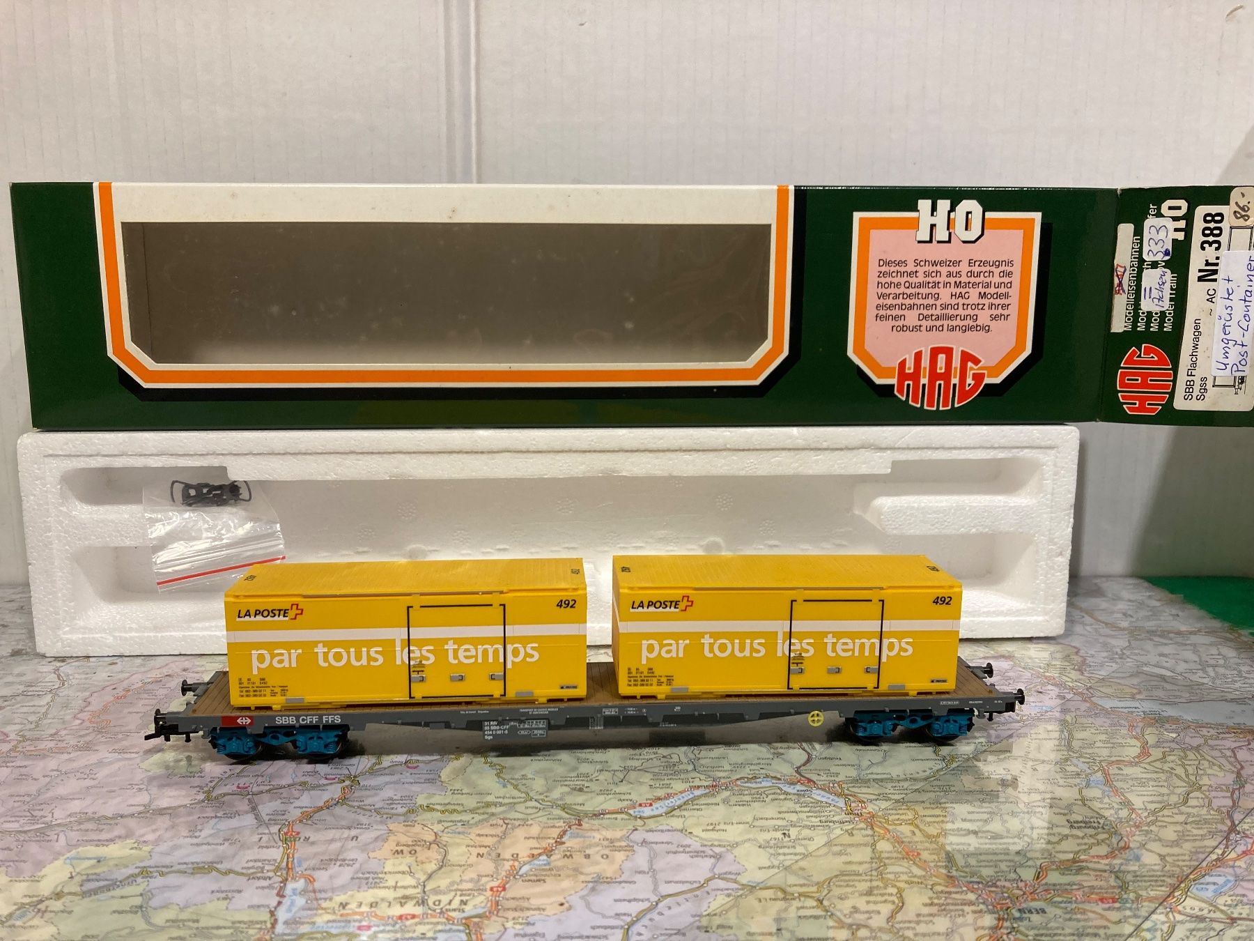 Trix Trains électriques: Schweizer Post Zug Herba mit Trix Re 4/4 I HO DCC – D'occasion à Jona par Bra-Aug 7