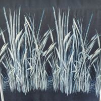 Designer Schwere Viskose Rapport 1.35x1.45m Schilf & Fiori
