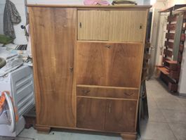Vintage Nähschrank / Schrank, Holz, viel Stauraum!