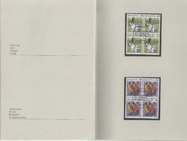 Buch Viererblock Jahresserie 1991 ET gestempelt