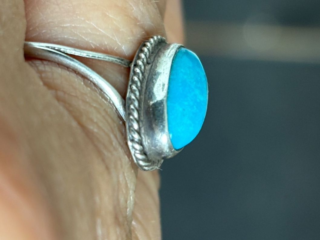 Ringe: Ring Silber 800 mit natürlichem Türkis – Gebraucht aus Stein AR von EvaL056 1