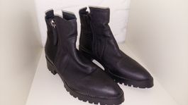 Schwarze Leder Stiefeletten Donna Carolina 37