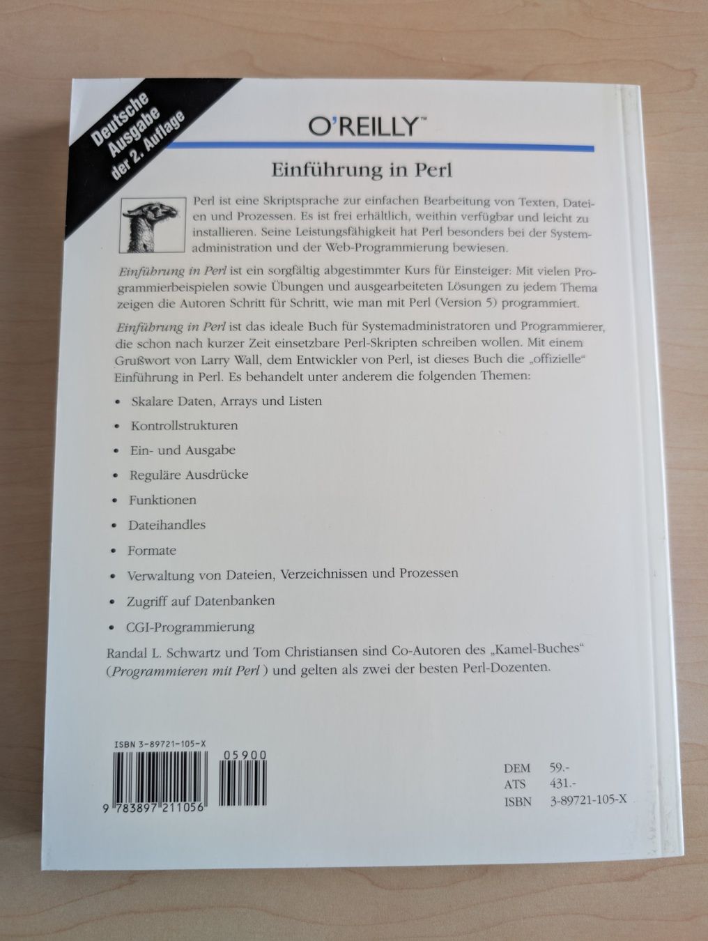 Libri: O'Reilly Programmierbücher "Einführung in Perl" und "Perl" – Usato da Spiez venduto da Crazyduck 1