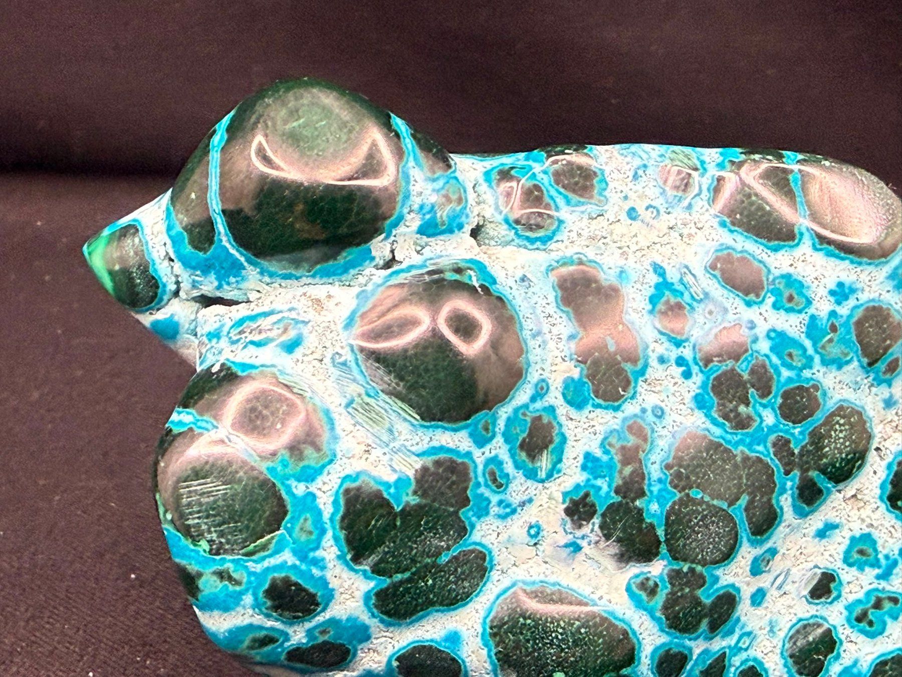 Minéraux & Lithothérapie: Malachit und Chrysocolla poliert – D'occasion à Schinznach Bad par Demerald 5
