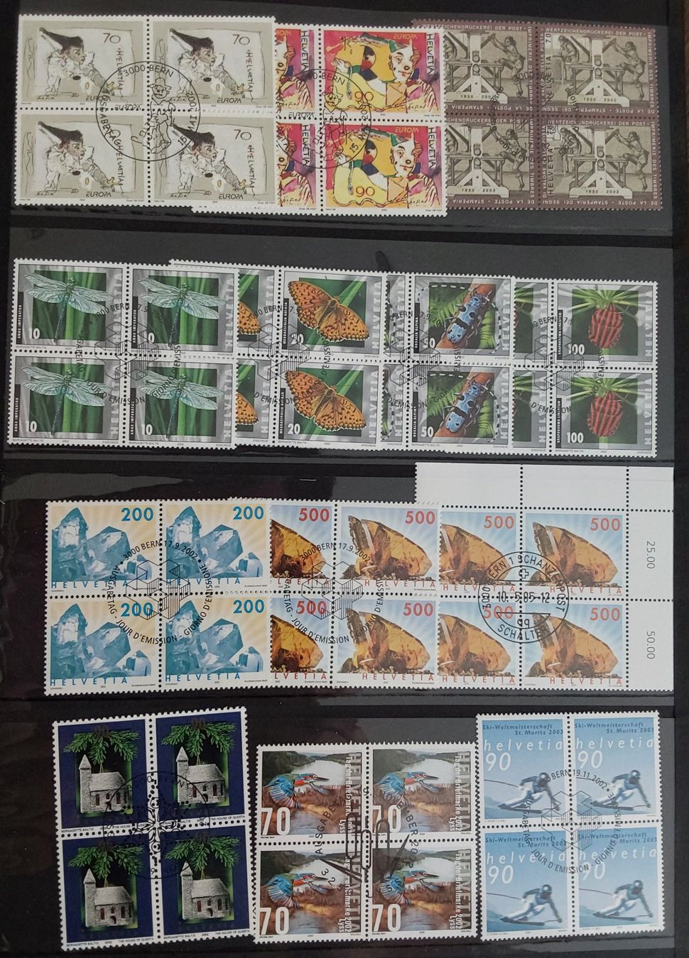 Tous les timbres: Ü. 100 Stk. Viererblocks, Blocks etc. 1998-2004, ET – D'occasion à Münchwilen AG par Nesar 8