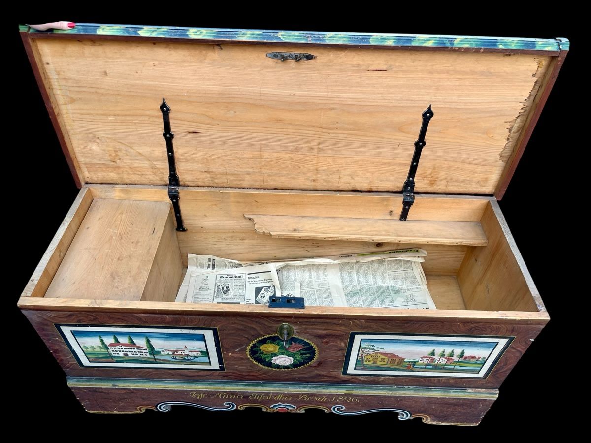 Cassapanche: Museale Toggenburger Truhe aus Ebnat-Kappel – Usato da Ottikon venduto da san_w99n 1