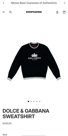 Dolce & Gabbana Crewneck Sweatshirt - Royal Print - Size M