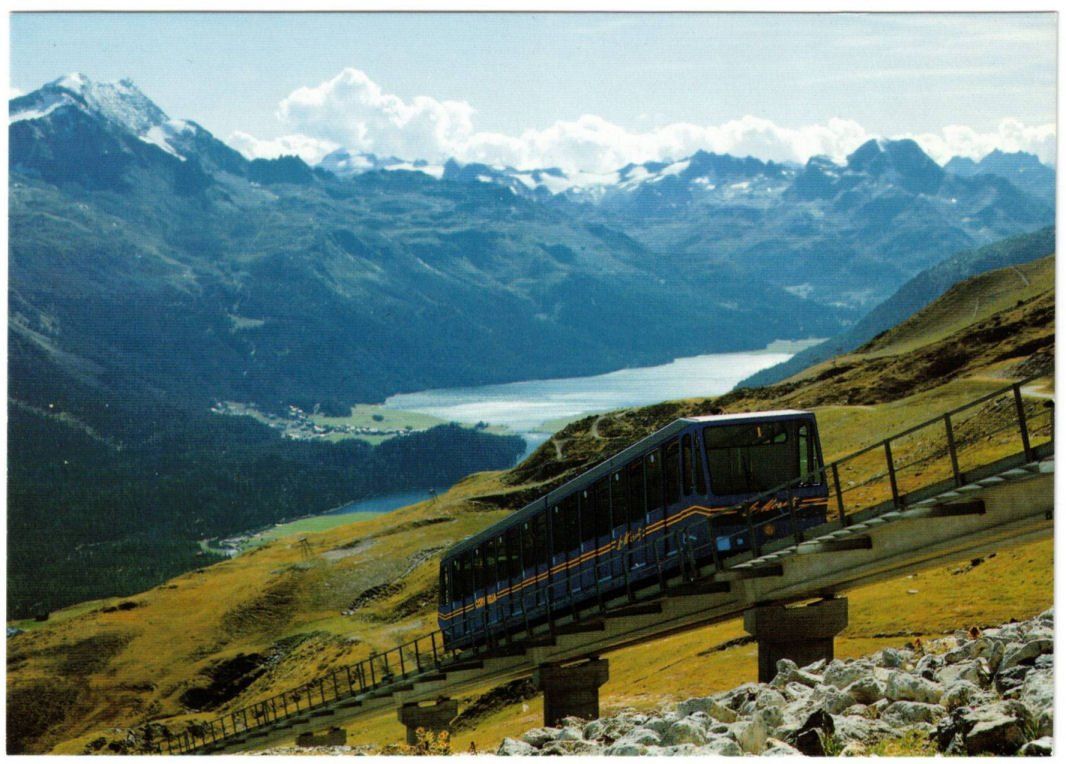 Cartoline postali: St. Moritz - Standseilbahn Corviglia – Usato da Binningen venduto da Mountainrider