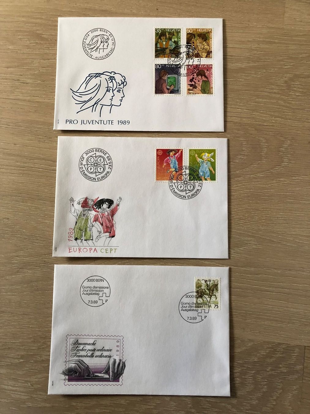 Buste & buste per spedizione: 9 verschiedene FDC Kuverts ° – Usato da Thalwil venduto da holoarte 1