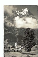 Grindelwald Kirche mit Eiger , Phot. E. Gyger u Klopfenstein