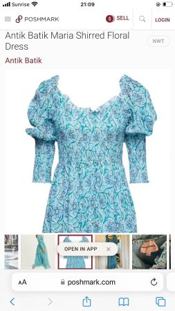 Wunderschönes Kleid Antik Batik 36