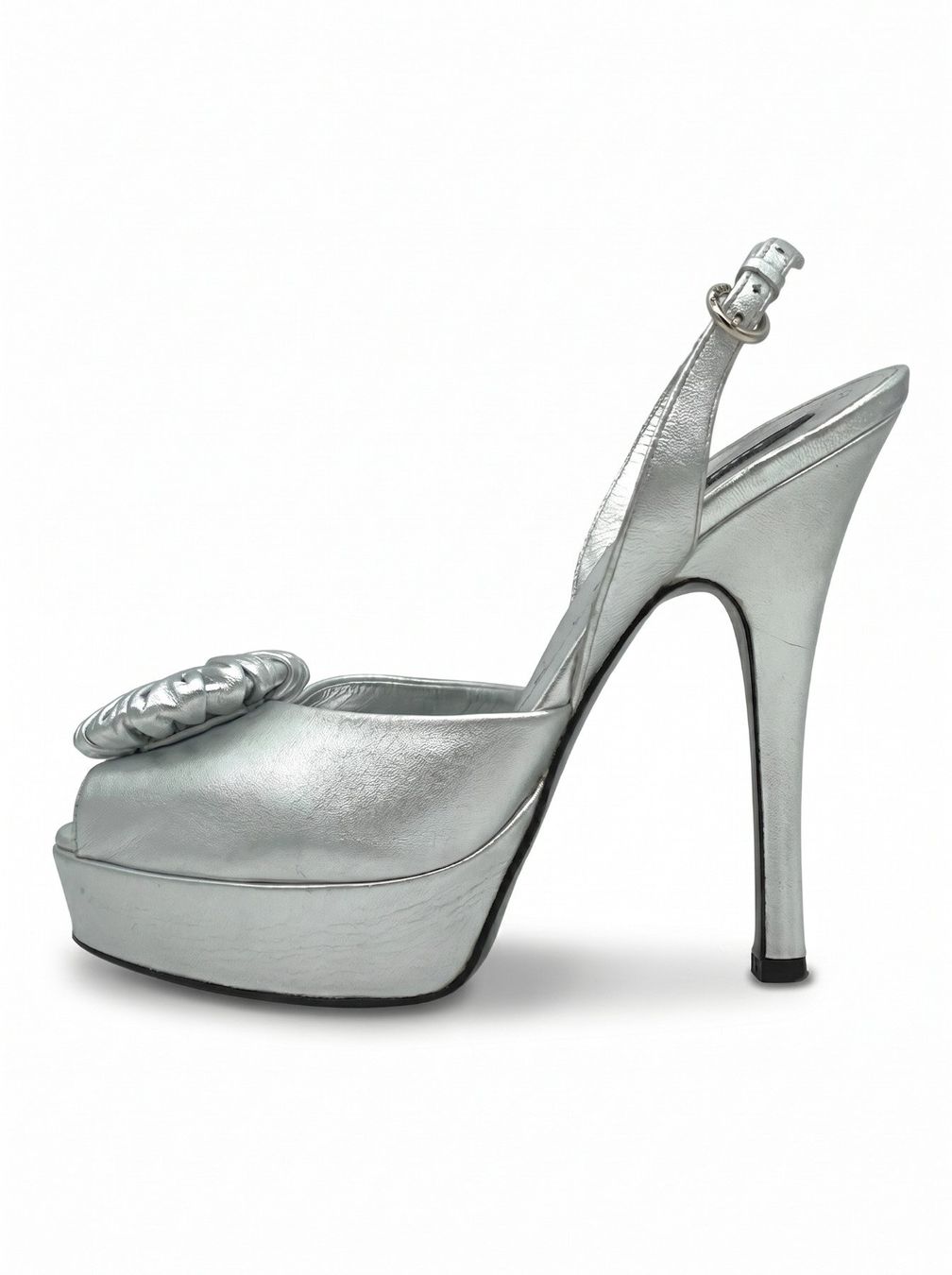 Bally Scarpe da donna: Bally Rosette Platform Plateau Pump EU 38 Metallic – Usato da Zürich venduto da shoe_shop